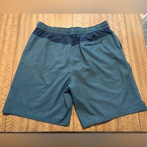 Speedo men’s swim shorts with lining size large teal blue like new tie waist